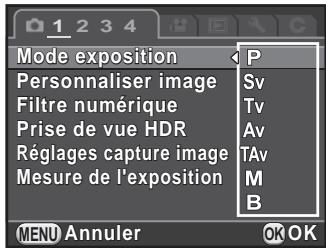PENTAX K-500 - Modifiez les paramètres si nécessaire. - 1