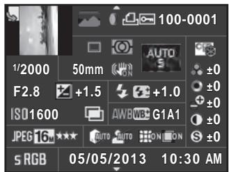 PENTAX K-500 - -Affichage_infos détaillées - 1