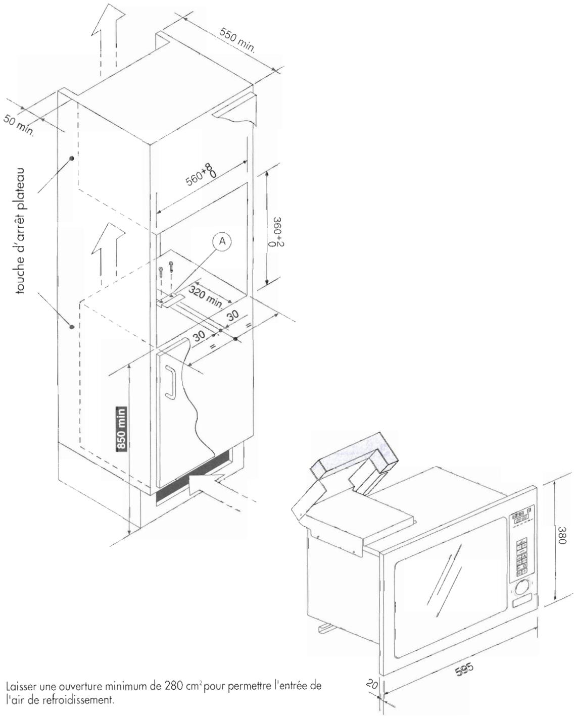 ROSIERES RSK 250 - INSTALLATION DANS UN MEUBLE - 1