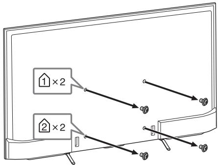 SONY FW-55X8570C, FW-65X8570C - Para remover os parafusos da parte de trás do televisor (KD-75/65X850xC) - 1