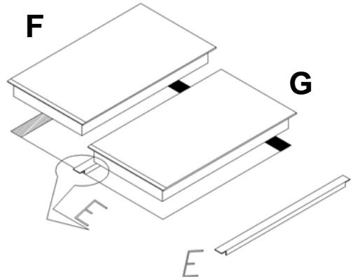 ROSIERES DVF11CPN - Verbindung von zwei oder mehreren Kochfeldern Domino - 1