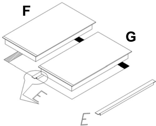 ROSIERES DVF11CPN - Coupling two or more Domino cook tops - 1