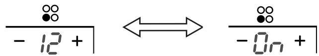- 12 + ↔ - 0n +