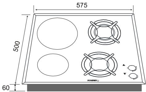ROSIERES RGI 622 - Built-in: - 2