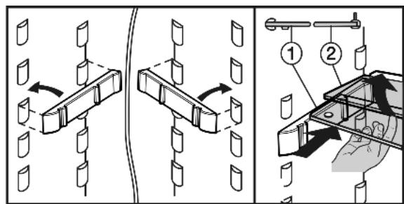 LIEBHERR IK 3414 - Utiliser la tablette de rangement composée de deux parties* - 1