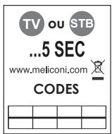 MELICONI SPEEDY 210 COMBO - IDENTIFICATION DU CODE MEMORISE - 7