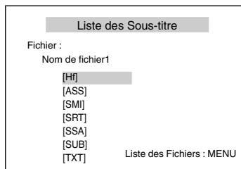 DENON DVD-2500BT - Lire le sous-titre divx® créé par l'utilisateur. - 1