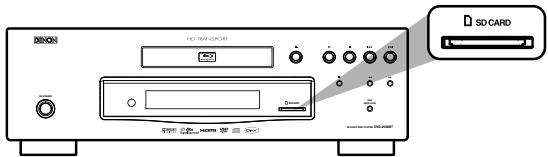 DENON DVD-2500BT - Lecture de la carte mémoire SD - 1
