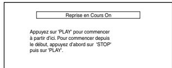 DENON DBP-1610 - Reprendre la lecture - 1