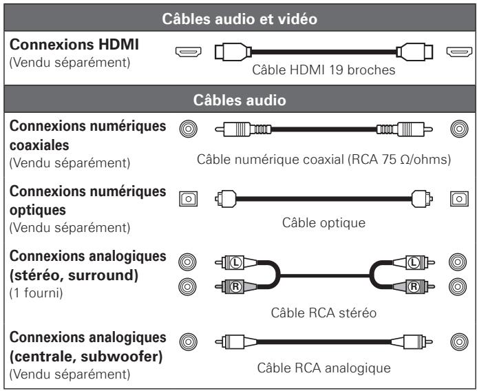 DENON DBP-4010UD - Câbles utilisés pour les connexions - 1