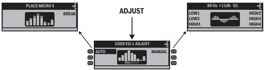 BLAUPUNKT ST. LOUIS MP56 - Établissement/modification d'un réglage d'égaliseur défini par l'utilisateur (ADJUST) - 1