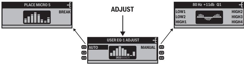 BLAUPUNKT ST. LOUIS MP56 - Creating/changing a user-defined equalizer setting (ADJUST) - 1
