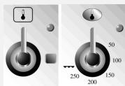 SMEG CS19/1 - MANETTE DU THERMOSTAT REGLABLE ENTRE 50 - 200°C - 1