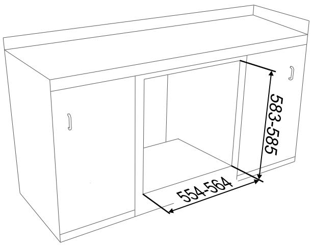 SMEG SCT105-8 - Positionnement sous plans de travail - 1