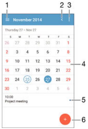 SONY M4 - Calendrier - 1