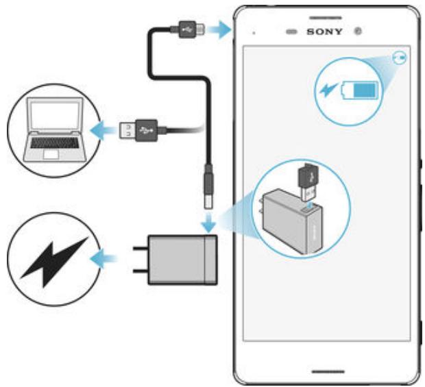 SONY M4 - To charge your device - 1