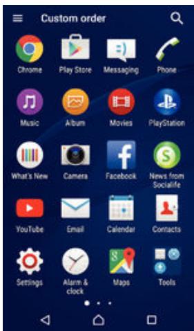 SONY M4 - Écran Applications - 1
