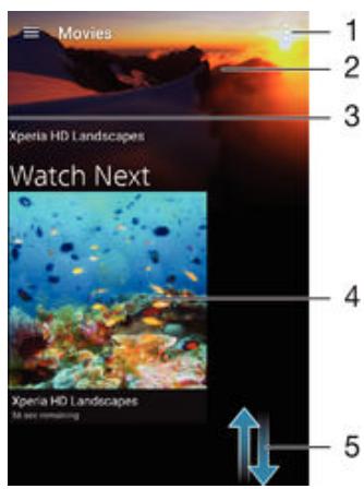 SONY M4 - Regarder des videos dans l'application Films - 1
