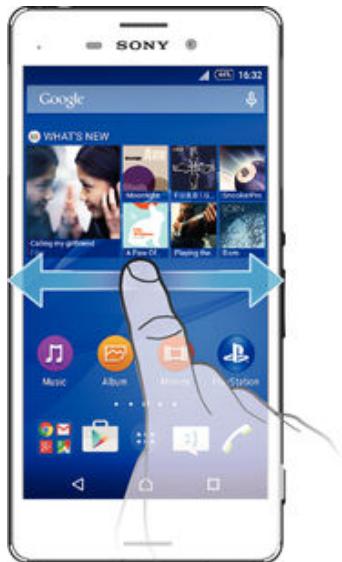 SONY M4 - Pour parcourir I'ecran Accueil - 1