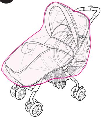 GRACO COCOON CITISPORT - Swivel Wheels • Assemblage avant pivotant - 1