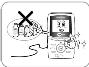 MPMAN MP-AV40 - Achtung bei der Anwendung - 3