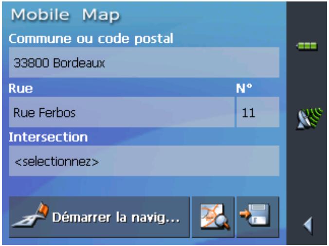 CLARION MAP 360 & MAP360 - Tapez sur l'entrée de la destination souhaitée. - 4