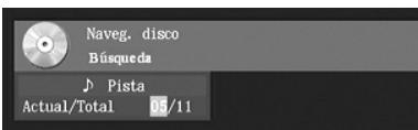 Naveg. disco Búsqueda ♪ Pista Actual/Total 05/11