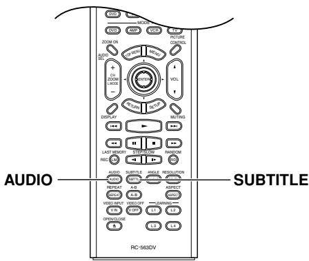 AUDIO SUBTITLE RC-563DV