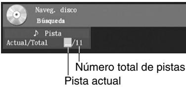 Naveg. disco Búsqueda Pista Actual/Total 1/11 Número total de pistas Pista actual