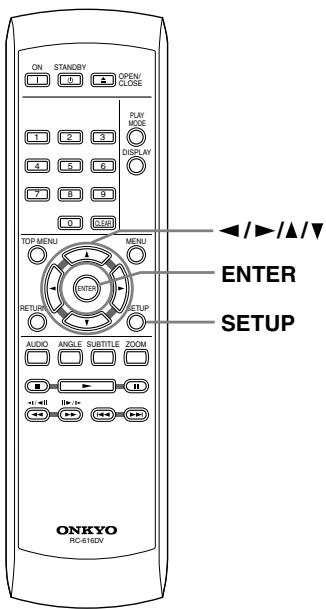 ONKYO DV-SP404EM - Menu des réglages pour l'image - 1