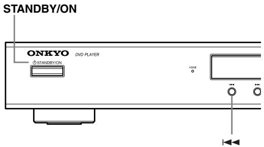 ONKYO DV-SP404EM - Passaggio all'uscita di segnale video interlacciato con i comandi del pannello anteriore - 1