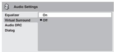 ONKYO DV-SP404EM - Menu des réglages pour le son (Audio Settings) - 5
