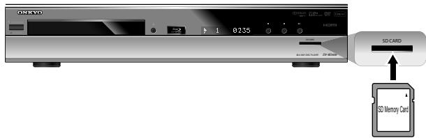 ONKYO DV-BD606 - Insertion et lecture d'une carte mémoire SD - 1