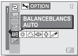 SANYO XACTI VPC-E60 - Sélectionnez le menu de balance des blancs. - 1
