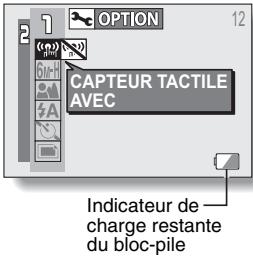 SANYO XACTI VPC-E60 - Affichez un écran de réglage de prise de photos/réalisation de vidéo clip ou de lecture (pages 55 et 87). - 1