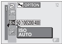 SANYO XACTI VPC-E60 - Sélectionnez le menu de sensibilité ISO. - 1