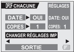 SANYO XACTI VPC-E60 - Sélectionnez "AJOUTER RÉGLAGES IMP" et appuyez sur le bouton de réglage SET. - 1