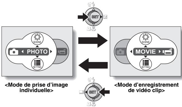 SANYO XACTI VPC-E60 - Déplacez le bouton de réglage SET vers la gauche ou la droite. - 1