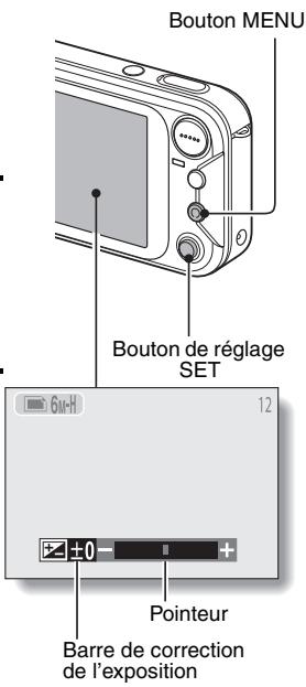 SANYO XACTI VPC-E60 - Déplacez le bouton de réglage SET vers la gauche ou la droite pour régler l'exposition. - 1
