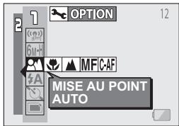 SANYO XACTI VPC-E60 - Sélectionnez le menu de plage de mise au point. - 1