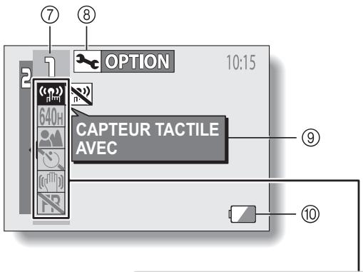 SANYO XACTI VPC-E60 - ACCÈS À L'ÉCRAN DE RÉGLAGE DE PRISE DE PHOTOS/RÉALISATION DE VIDÉO CLIP - 1