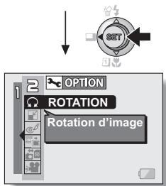 SANYO XACTI VPC-E60 - Déplacez le bouton de réglage SET vers la gauche. - 2
