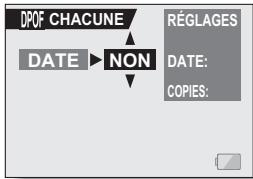 SANYO XACTI VPC-E60 - Spécifiez si la date doit être affichée sur l'épreuve et indiquez le nombre d'épreuves à imprimer. - 1