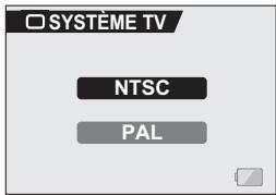 SANYO XACTI VPC-E60 - Sélectionnez l'icône du système TV □ et appuyez sur le bouton de réglage SET. - 1
