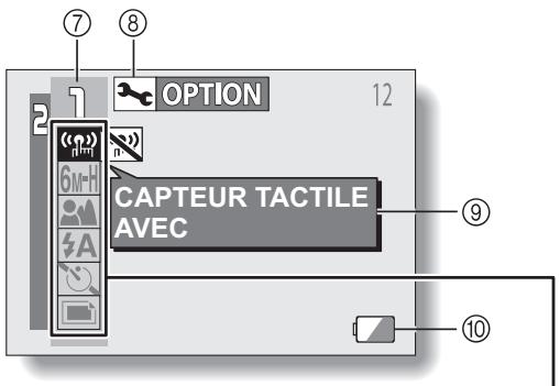 SANYO XACTI VPC-E60 - ACCÈS À L'ÉCRAN DE RÉGLAGE DE PRISE DE PHOTOS/RÉALISATION DE VIDÉO CLIP - 1