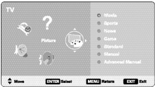 SANYO DP42849 - MANUAL PICTURE SETTINGS - 1