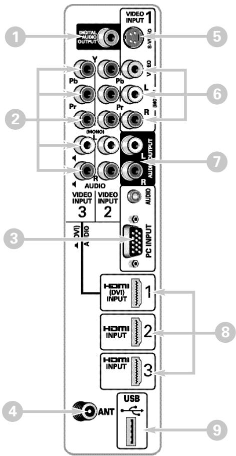 SANYO DP42849 - CONECTORES DEL PANEL TRASERO - 1