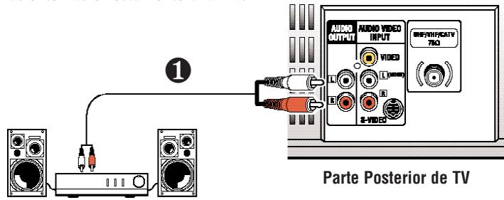 1 AUDIO OUTPUT AUDIO VIDEO INPUT VIDEO L K S-HIVED INFORMATION TND Parte Posterior de TV