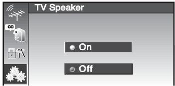 TV Speaker On Off