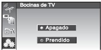 Bocinas de TV Apagado Prendido